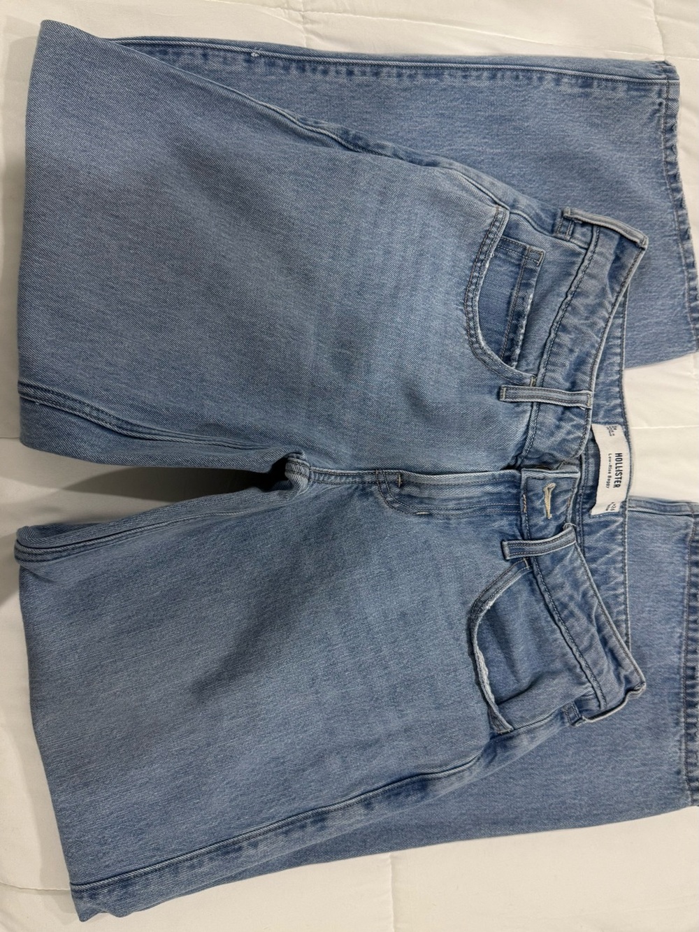Hollister Light Blue High-Waist Wide Leg Jeans